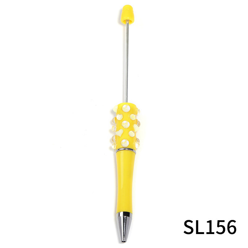 Wholesale 1opcs Heavy Industry Love Mermaid Beads Rhinestone Pen Handmade DIY Beaded Pen